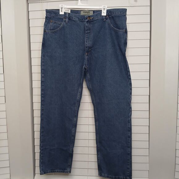Wrangler Men's Straight-Leg Regular Fit Cotton Jeans 40x30 New - Picture 3 of 8